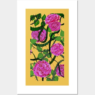 Rose bush Posters and Art